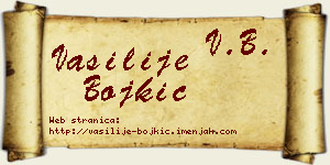 Vasilije Bojkić vizit kartica